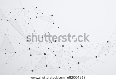 Global network connections with points and lines. Wireframe of n