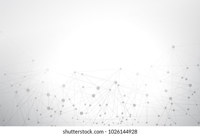 Global network connections with points and lines,Connected lines with dots.- Vector illustration.
