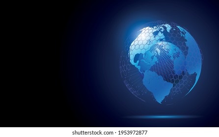 Global network connections vector illustration