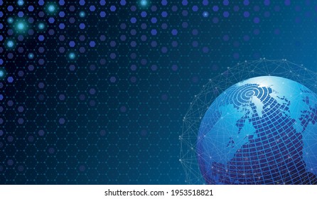 Ilustración vectorial de conexiones de red global