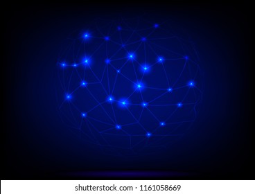 Global network connection,The high-Techstyle for the future world by communicate vector.