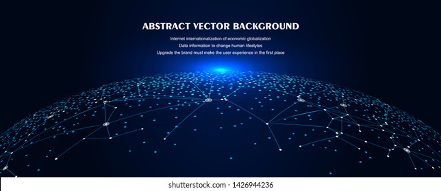  Global network connectivity and data exchange concepts, big data and globalization concepts