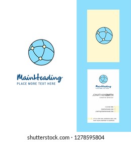 Global network  Creative Logo and business card. vertical Design Vector