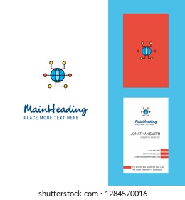 Global network Creative Logo and business card. vertical Design Vector