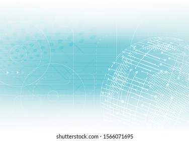 Global network digital connection. World map point and line composition concept of global business. Vector Illustration