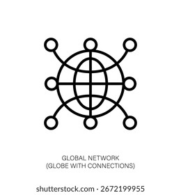 Global Network Globe with Connections