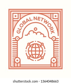 GLOBAL NETWORK ICON CONCEPT