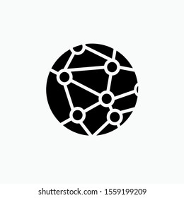 Global Network Icon. Connection Illustration As A Simple Vector Sign & Trendy Symbol for Design, Websites, Presentation or Application.