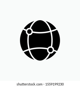 Global Network Icon. Connection Illustration As A Simple Vector Sign & Trendy Symbol for Design, Websites, Presentation or Application.