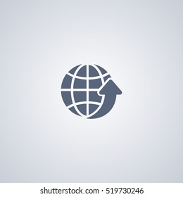 Global network icon, global download icon
