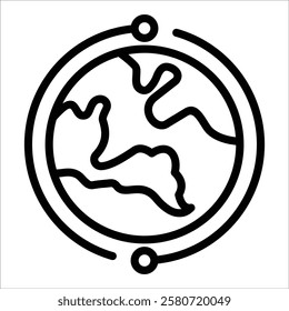 Global Network Icon Element For Design