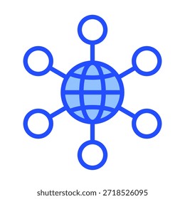 Elemento de icono de red global para diseño