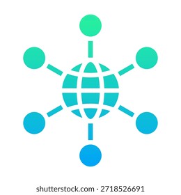 Elemento de icono de red global para diseño