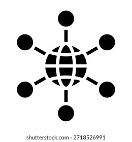 Elemento de icono de red global para diseño