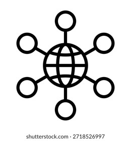 Elemento de icono de red global para diseño