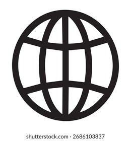 Icono de Red Global – Símbolo de Conectividad Mundial e Internet