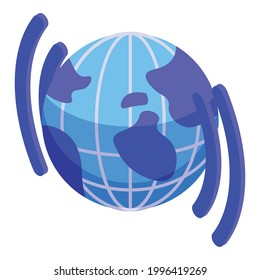 Global network icon. Isometric of Global network vector icon for web design isolated on white background