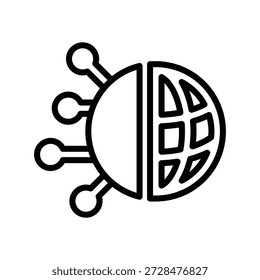 Global network icon, Line Vector graphics