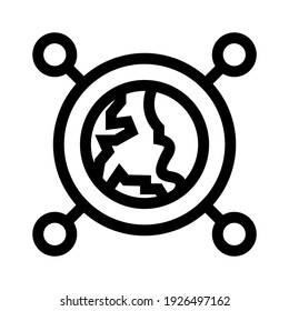 global network icon or logo isolated sign symbol vector illustration - high quality black style vector icons
