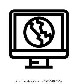 icono de red global o logotipo símbolo de signo aislado ilustración vectorial - iconos vectoriales de estilo negro de alta calidad
