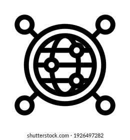 global network icon or logo isolated sign symbol vector illustration - high quality black style vector icons
