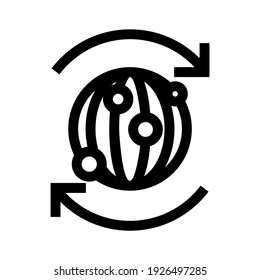 global network icon or logo isolated sign symbol vector illustration - high quality black style vector icons
