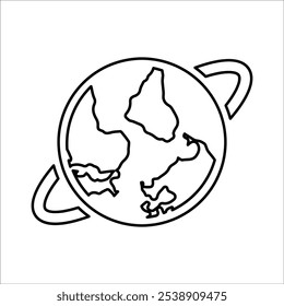Global network Icon In Outline Style