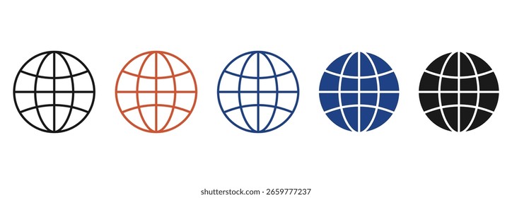 Conjunto de Ícones de Rede Global - Coleção de Vários Estilos