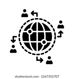 Global network icon. sign for mobile concept and web design. vector illustration