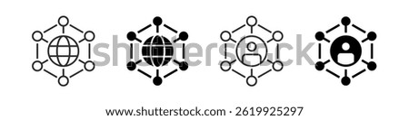 Global network icon. sign for mobile concept and web design. vector illustration