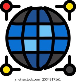 Global Network Icon Sign Icon Vector Illustration For Personal And Commercial Use