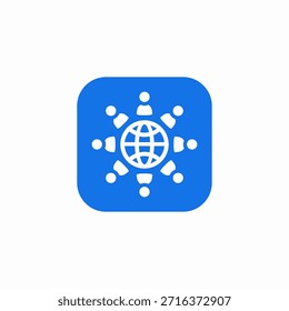 Vector de signo de icono de red global
