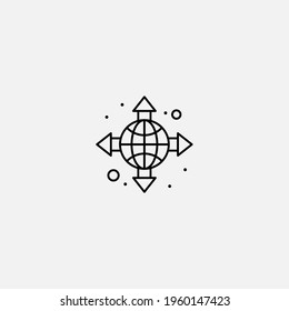 Global network icon sign vector,Symbol, logo illustration for web and mobile
