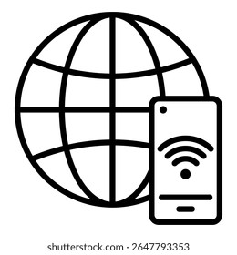 Icono de red global Colección de Vector único