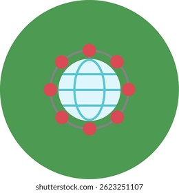 Global Network Icon Symbol Art Sign
