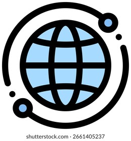 Global Network icon symbol. Vector illustration.
