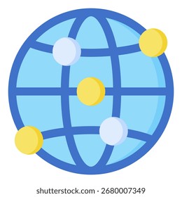Símbolo de icono de Red Global. Ilustración vectorial.