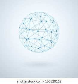 Global Network Icon Vector Illustration