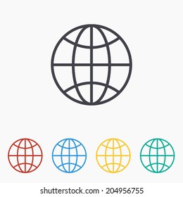 Global network icon , Vector illustration