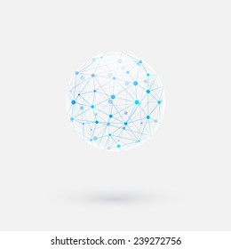Global network icon vector illustration