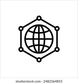 global network icon. Vector Illustration for use web design and mobile apps, and logo.