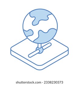 Global Network Icon, vector stock illustration.