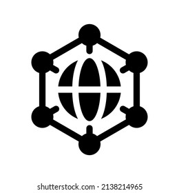 Global Network Icon Vector Symbol Design Illustration