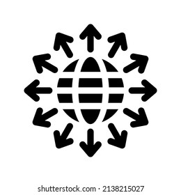 Illustration zum Design von Vektorsymbolen für globales Netzwerk