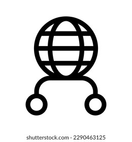 Ilustración de diseño de símbolos de vector de iconos de red global
