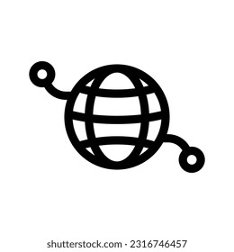 Ilustración de diseño de símbolos de vector de iconos de red global