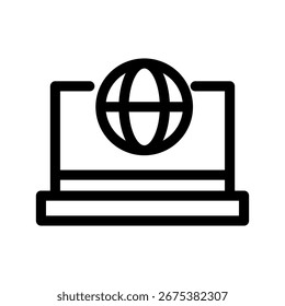 Illustration zum Entwurf eines Vektorsymbols für das globale Netzwerk