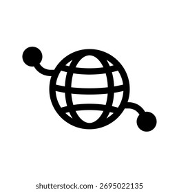 Ilustración de diseño de símbolo de Vector de icono de red global