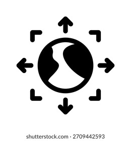 Illustration zum Entwurf eines Vektorsymbols für das globale Netzwerk