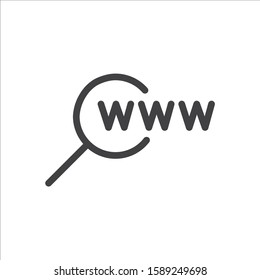Global network icon. Website vector icon. Site flat sign design. Www symbol pictogram. Www icon